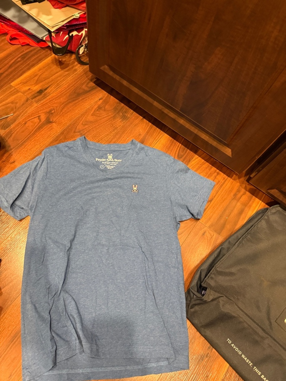 Psycho Bunny Heather Blue Short Sleeve Logo Tee